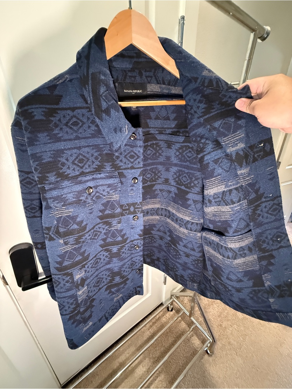 BANANA REPUBLIC - Maverick Patterned Trucker Jacket - Men’s 2XL - Picture 10 of 15